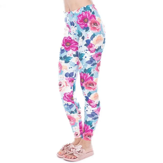 Fashion Flower Printed Leggings