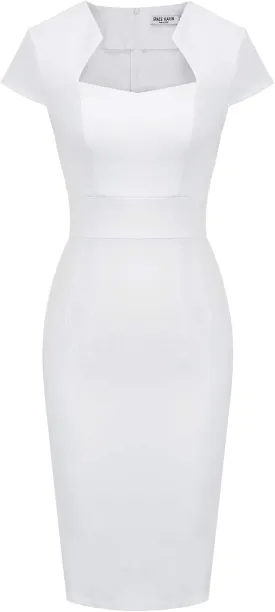 Grace Karin Womens 50s 60s Vintage Pencil Dress Bodycon Cap Sleeve Dress