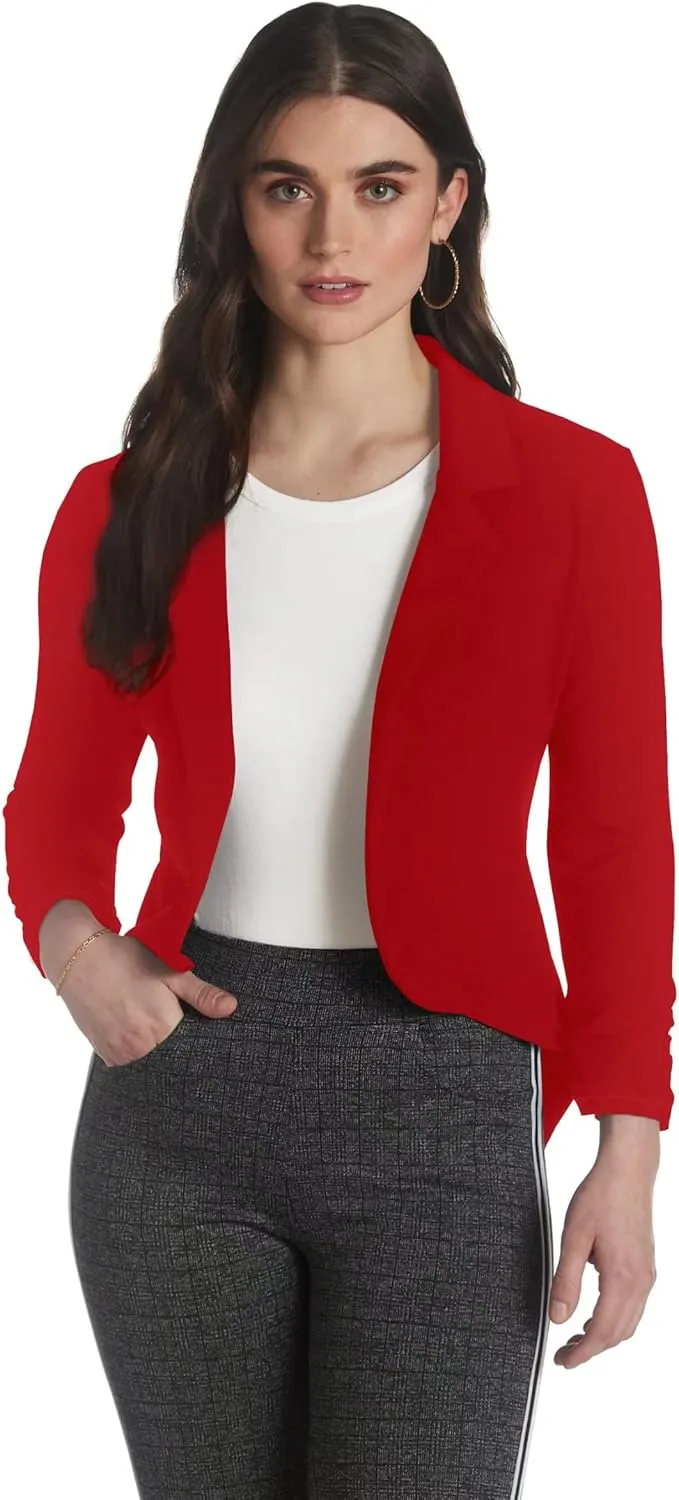 Hybrid & Company Womens Casual Work High Low Blazer Jacket - JK45590