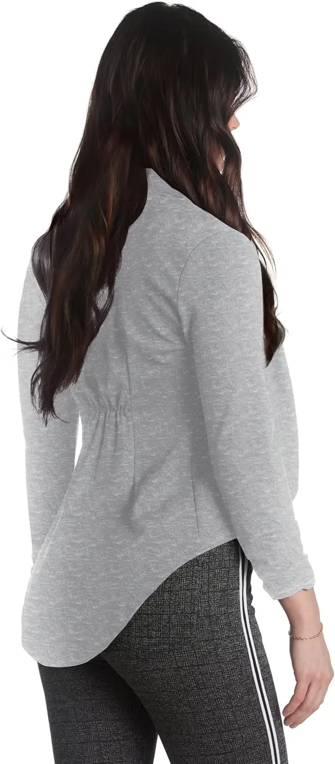 Hybrid & Company Womens Casual Work High Low Blazer Jacket - JK45590