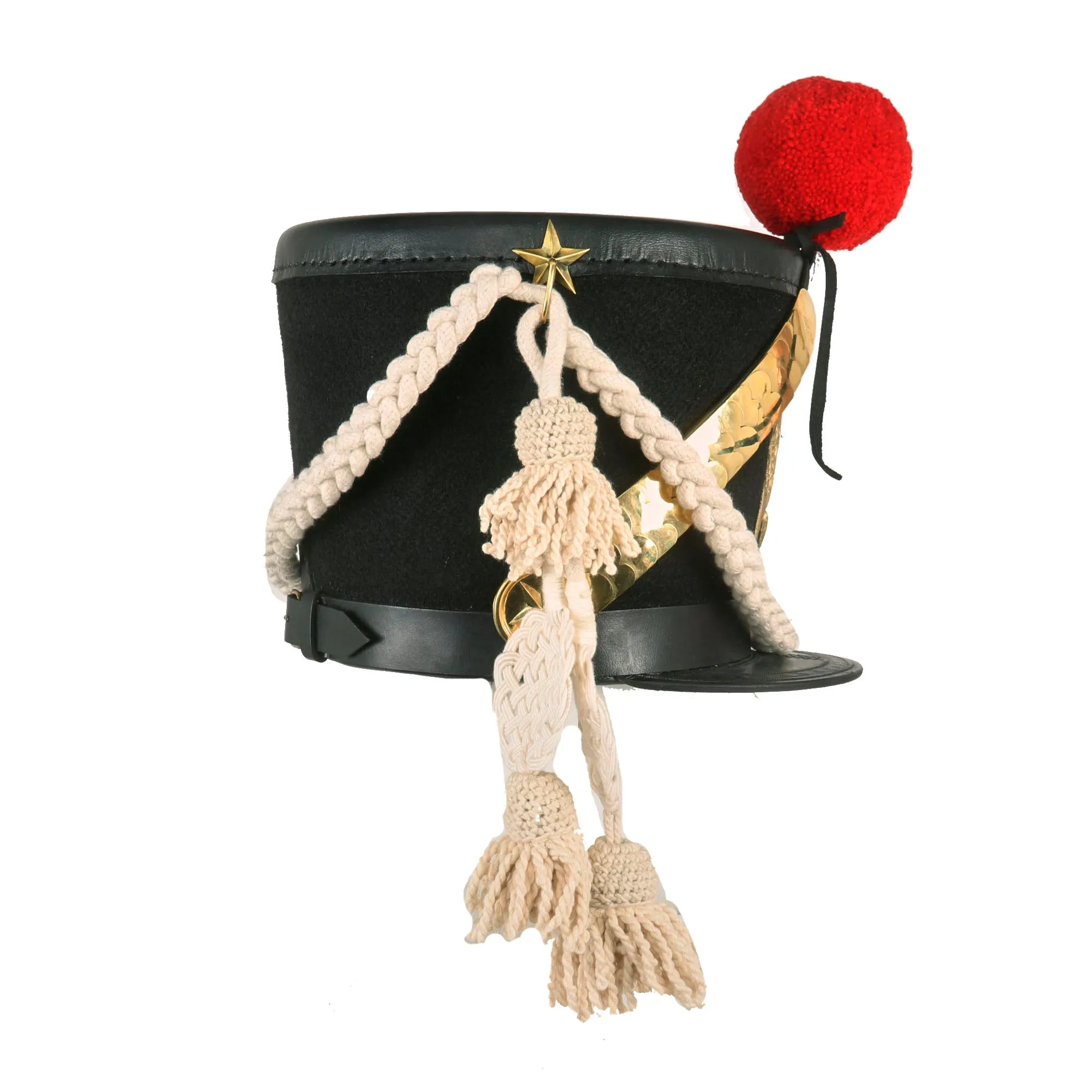Museum Quality Replica French Napoleonic “Bell-Top” Shako Helmet with Chasseurs on Horse of the Young Guard Eagle & White Cord
