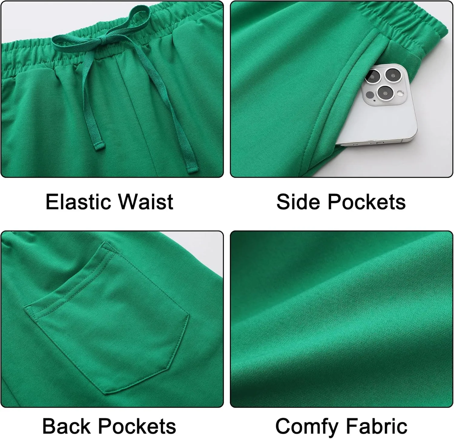 Tandisk Women's 5" Casual Jersey Cotton Shorts Lounge Yoga Pajama Walking Shorts with Pockets Activewear