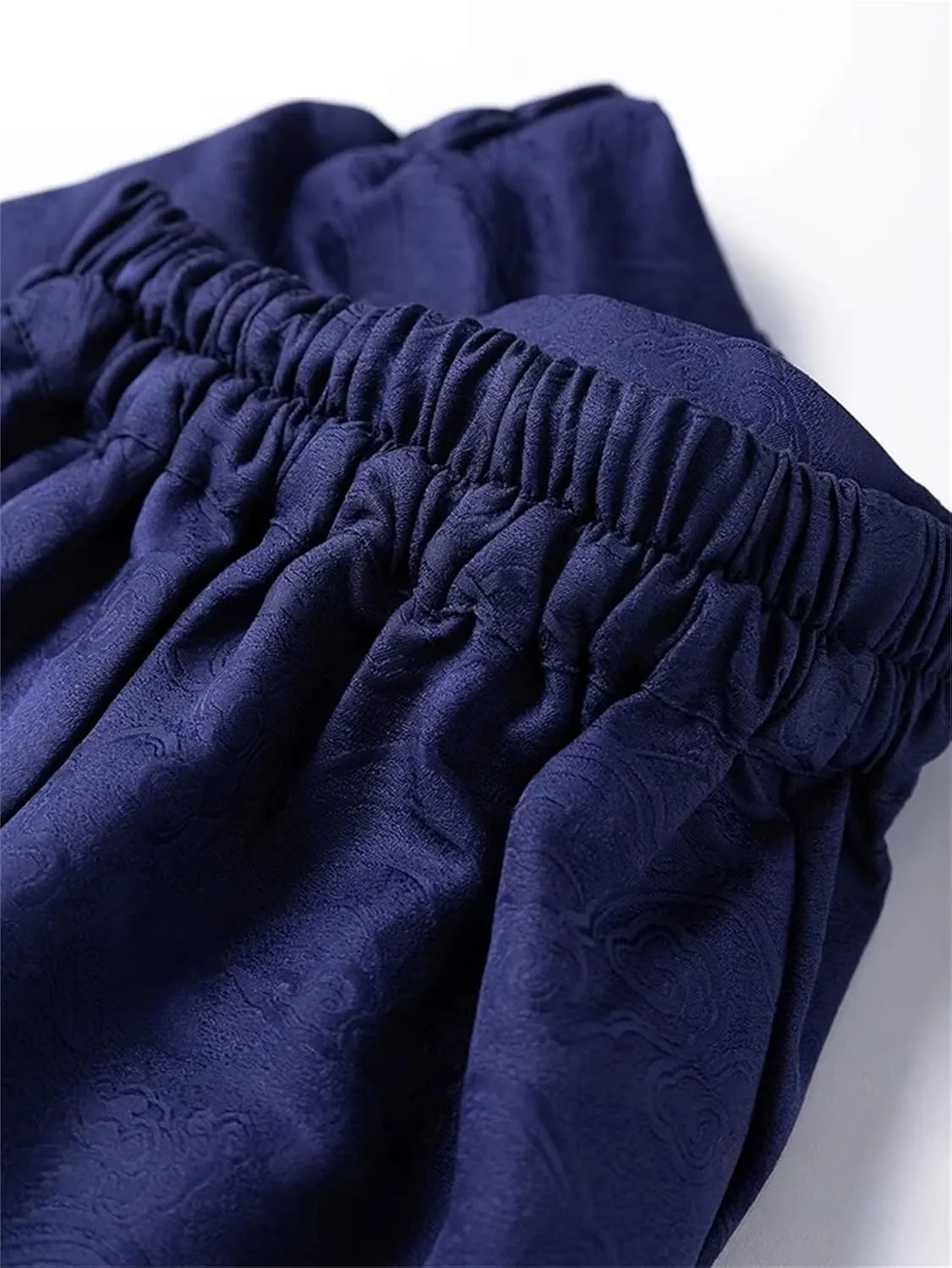 Womens Mulberry Silk Wide Leg Pants Vintage High Waist Straight Trousers Loose Casual Flowy Long Pant